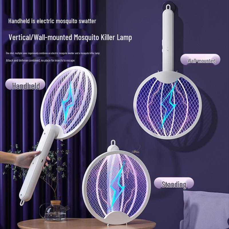 Exclusive Link Foldable Rechargeable Electric Mosquito Swatter & Killer Lamp with Automatic Lure