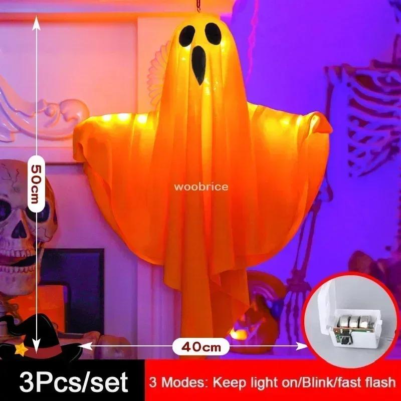 LED Flying Ghosts Halloween Hanging Decorations for Indoor & Outdoor Glow In The Dark for Front Yard Porch Tree Battery Operated