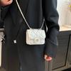 Portable Small Square Bag Women's New Trendy Fashion Diamond Chain Bag Trendy Elegant Messenger Bag