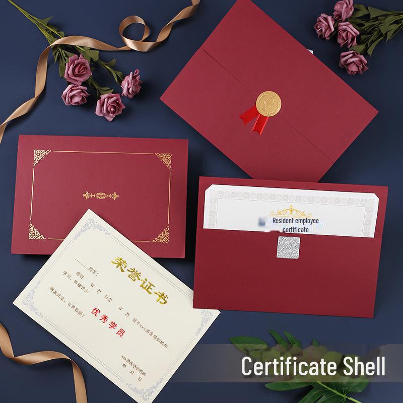 Individuelles dreifach gefaltetes Konferenzzertifikat mit Heißprägung