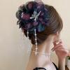 Mesh Butterfly Flower Tassel Hair Clip Sparkling Shark Clip  Hair Claw For Women Girls Elegant Hair Accessories Gifts