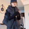 Winter new vest women's fashion coat loose vest warm short hooded vest women's vest outside