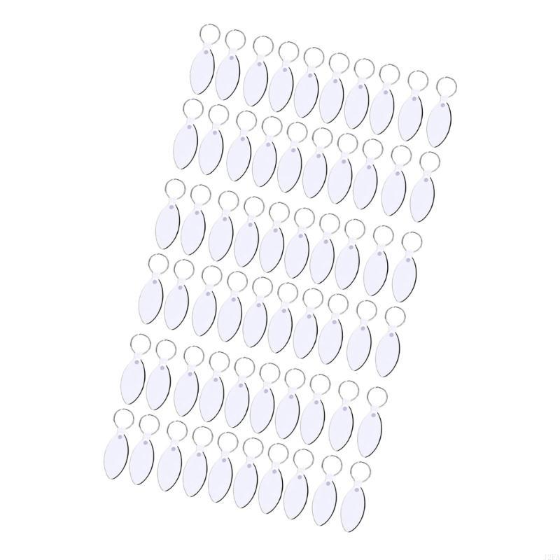 Bulk Set Of 60 Keychains for Customizable Creation Heat Transfer Keyrings