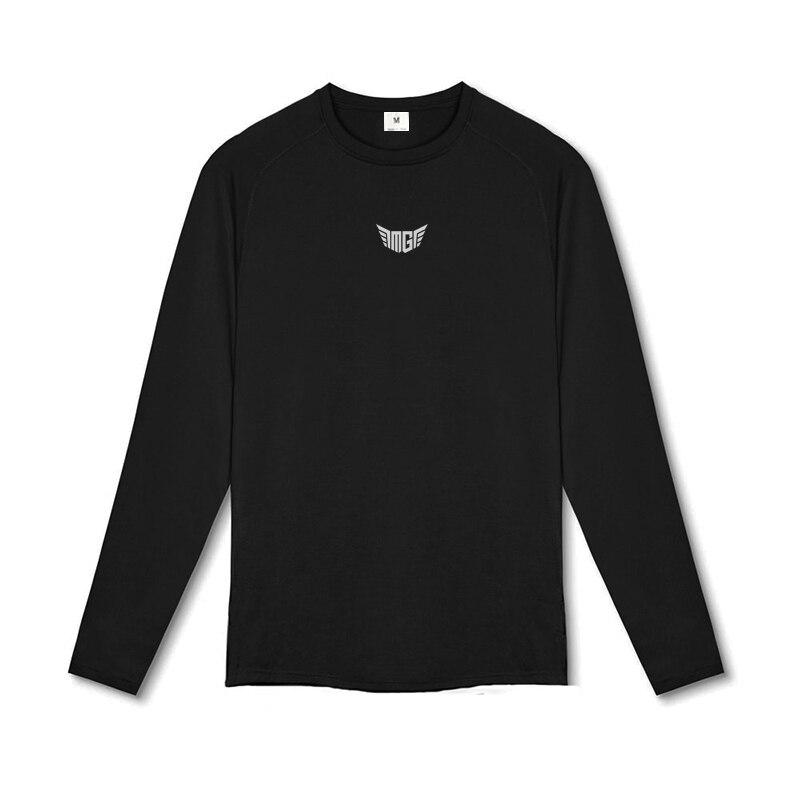 Muscleguys Autumn Sweatershirts Men's Solid Color  Round Neck Vintage Bottoming Shirt Pullover Hoodless