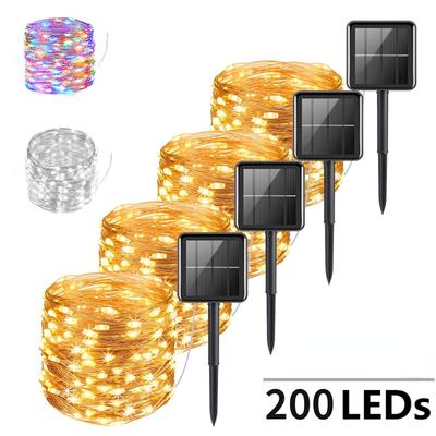 Solar-LED-Lichterkette für den Außenbereich, Girlande, wasserdicht, Lichterkette, Weihnachtsfeier, Garten, Solarlampe, Dekor