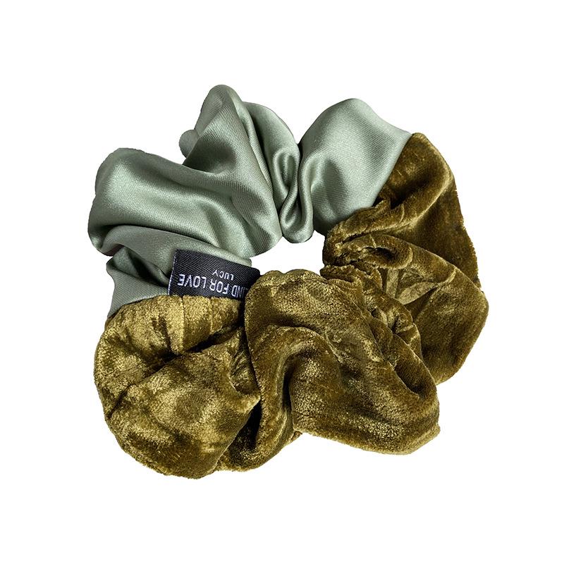 Elegant French Velvet and Satin Hair Band with Original Print and Exquisite Design