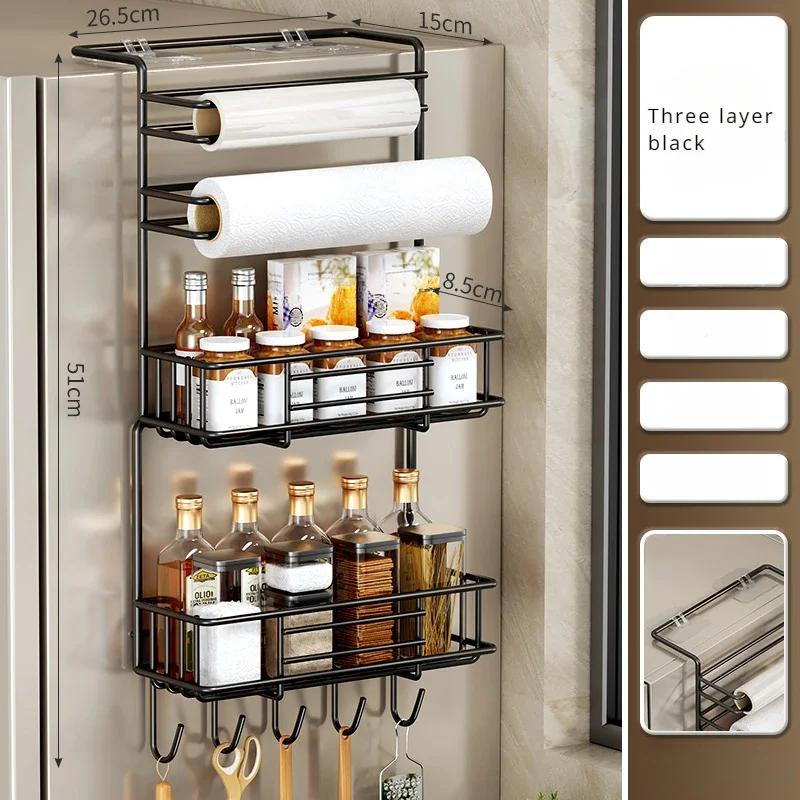 Refrigerator Storage Shelf For Kitchen Rack Refrigerator Wall Side Hanging Storage Rack Kitchen Fridge Shelfs Spice Organizer