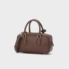 Bowling Bag Boston Pillow Bag Genuine Leather Lady's Hand-held Crossbody Bag Small Square Bag