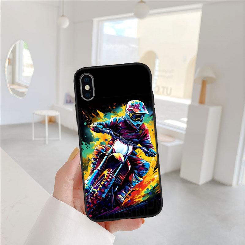 LO95 Motorcycle Racing Soft Shell Phone Case for iPhone SE X XS XR 11 16E 17 Pro Max Air 8 7 6 6s Plus