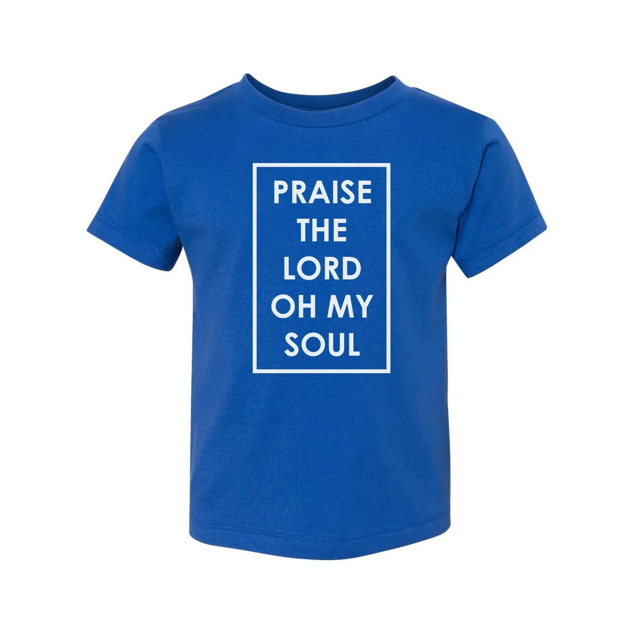Unisex Graphic T Shirt With Praise The Lord Oh My Soul Inside Framed Border Desi L