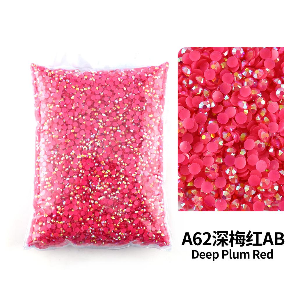 Wholesale Bulk Resin Rhinestone Jelly Color AB transparent AB 2mm,3mm,4mm,5mm,6mm Facets FlatBack Nail Art Garment Decoration