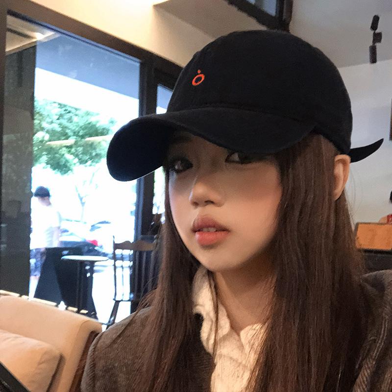 Fashion Hat Zhang Jingyi with Baseball Cap Women's 1 New Korean Version Soft Top Wide Brim Big Face Show Face Small Peaked Cap