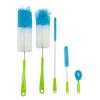 5Pcs/Set Long Handle Bottle Brushes Ergonomic Handle Beer Wine Decanter Bottle Cleaning Scrubber Kit