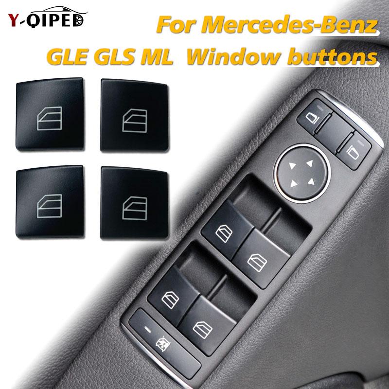 Window Switch Button Cover Cap For Mercedes-Benz GLE GLS ML W463 W166 X166 A-Klasse W176 CLA Coupe C117 X204 Accessories