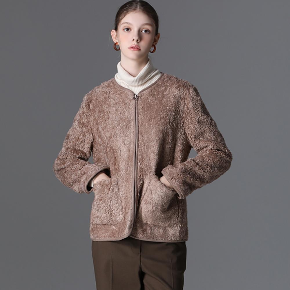 

She S miss casual куртка на молнии из букле, цена аренды 338 000 вон beige (BE)/55