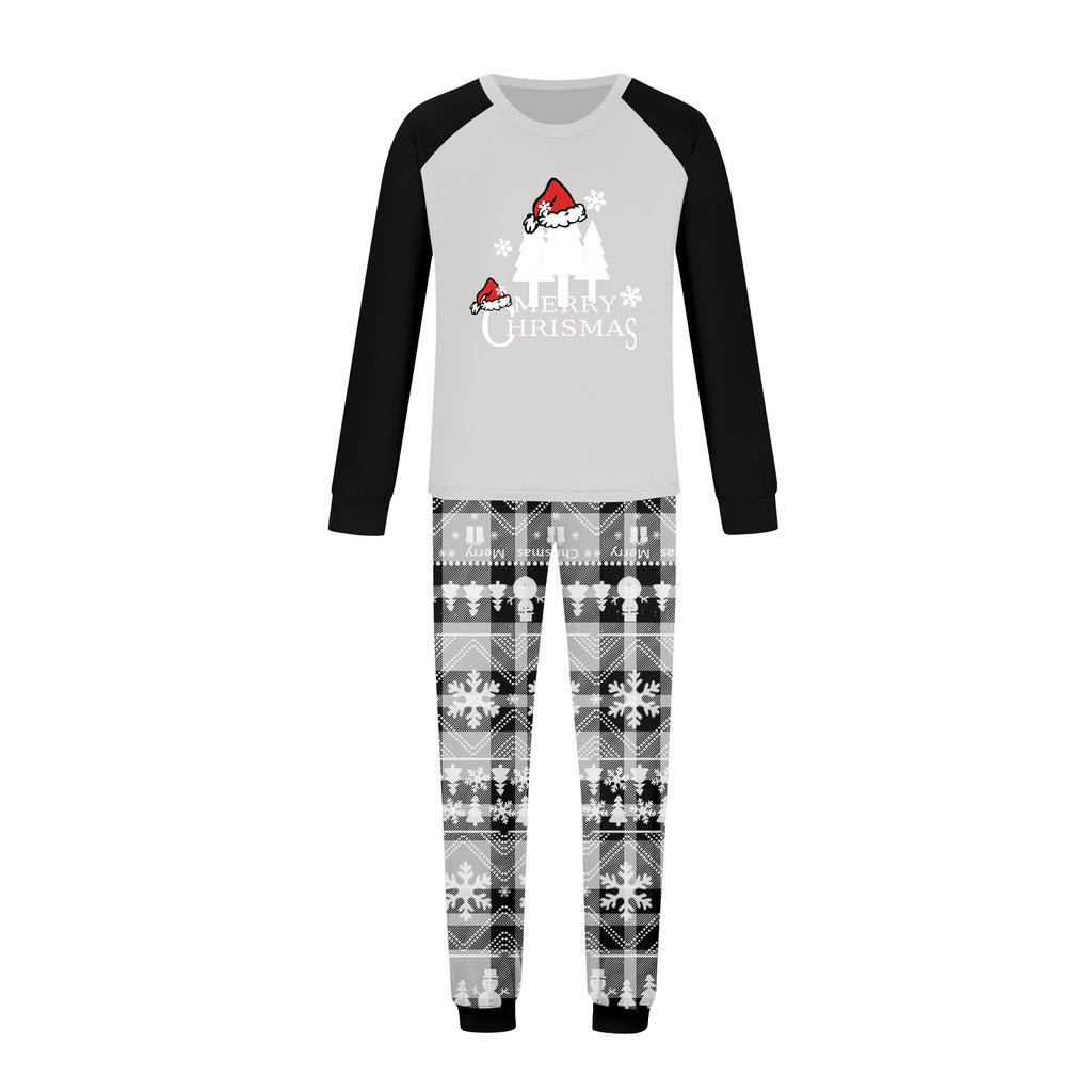 Print Cute Family Set Pajamas, Home Clothes, Family Set Long Sleeve Top Pants Set
