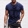 Fashion Vintage Anchor Graphic T-shirt For Men O-neck Short Sleeve T Shirts Retro Street Sports Fitness Breathable Tee Top Pop