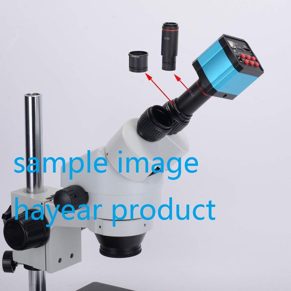 HAYEAR 14MP HDMI 1080P HD USB Digital Industry Microscope Camera TF Card Video Recorder C Mount Eyepiece Adapter 0.5X 30mm/30.5mm