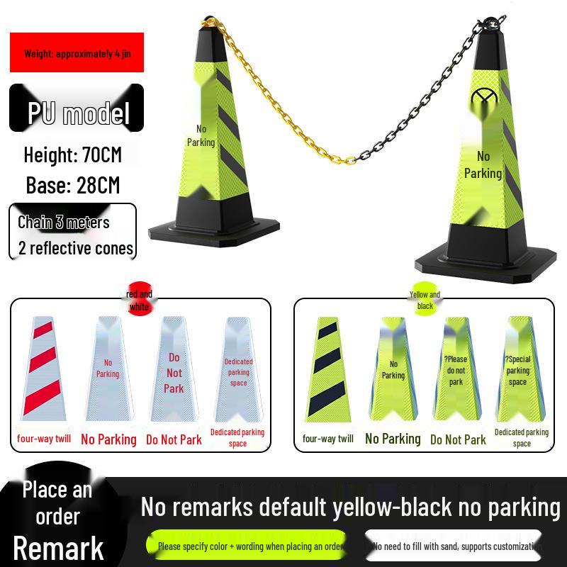 No Parking Zone Reflective Warning Cone