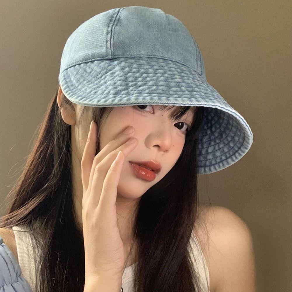 Retro Women Baseball Cap Windproof Sun Cap INS Big Brim Sun Hat  Summer Spring Autumn