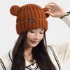 Cute Bear Knitted Wool Hat For Cycling Warm Cartoon Earmuffs Autumn And Winter