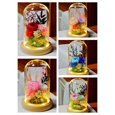 Real Rose Flower Gifts for Women Light Up Carnation for Mom Birthday Gifts for Her Flower Gifts for Christmas,Valentines Day