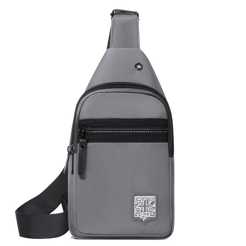 Men's breast bag high-end large-capacity shoulder bag outdoor sports and leisure versatile trend chest messenger bag
