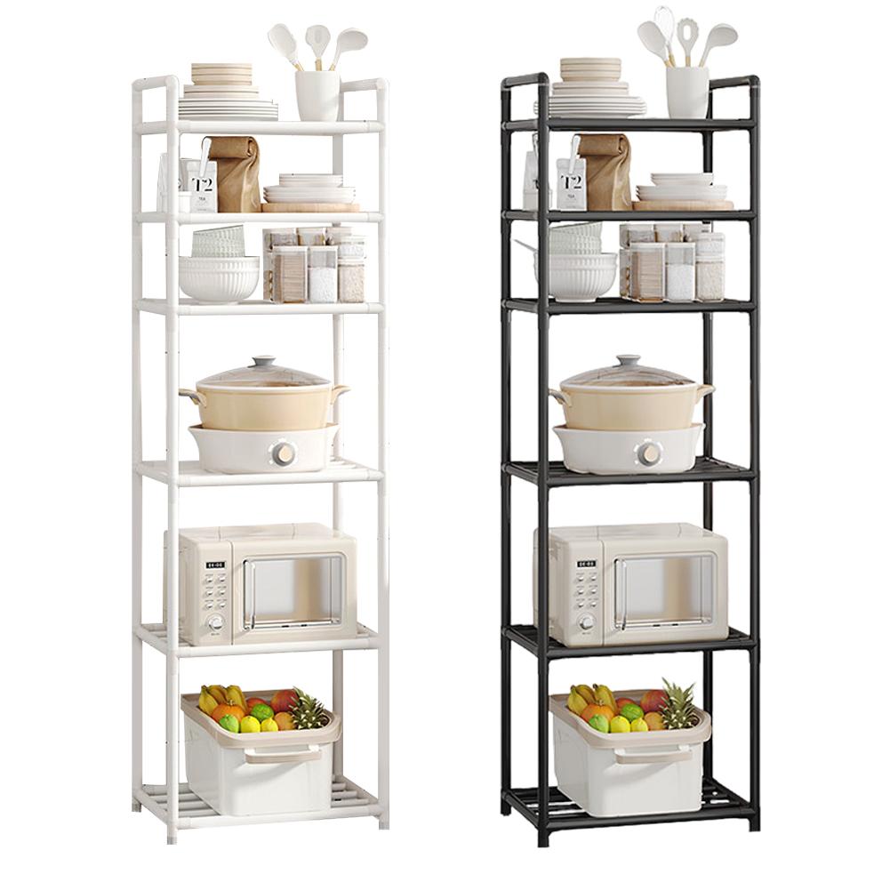 6 Tier Metal Storage Shelf Multi-Function Storage Rack Shelving Unit Pantry Shelves for Kitchen Bathroom Laundry