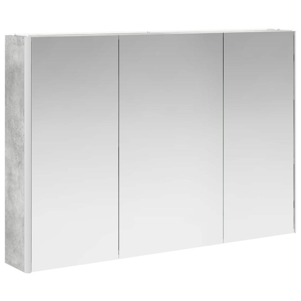 Bathroom Cabinet Set 4 Pcs Concrete Grey 103.5 X 15.5 X 70 Cm