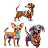 Acryl Puzzle Sonnenfänger Niedlicher Hund Sonnenfänger Panel DIY Puzzle Panel Fensterhängeornament für Haus Garten Dekoration
