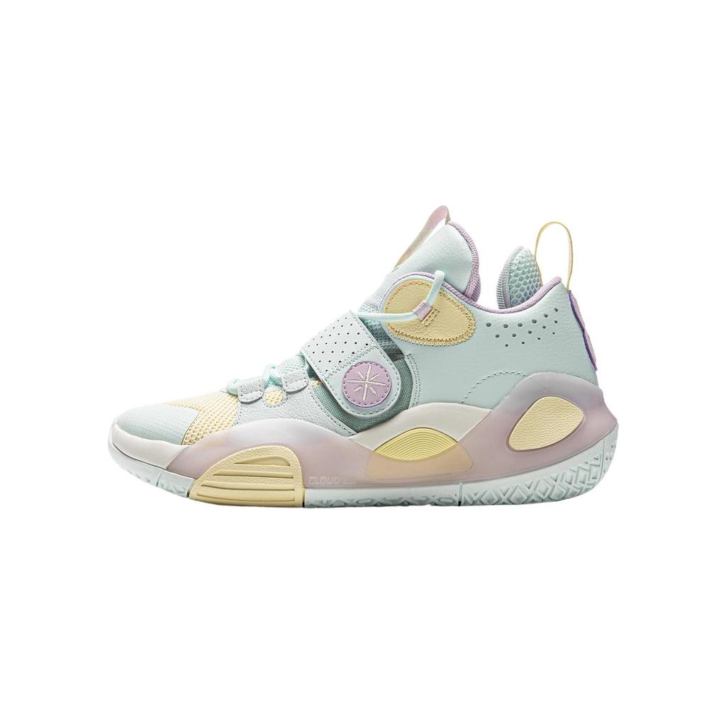 Li Ning All City 8 Basketball Shoes Men Sneakers Ice-Blue Crayon-Yellow YKBS114-17