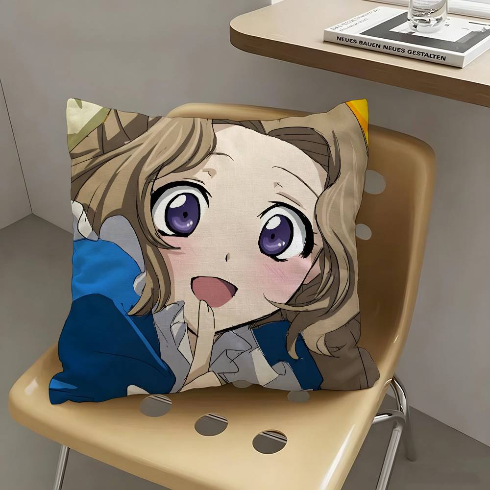 1pc Nunnally Lamperouge Anime Characters Pillow Case Fashion Square Pillowcase Bedroom Sofa Room Ins Decoration Leisure