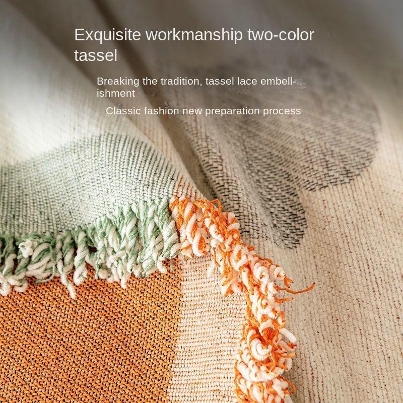 Blankets Knitted Nordic Sofa Towel Bohemia Sofa Cover Full Blanket Striped Room Bedside Home Decoration Picnic Carpet Tablecloth