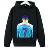 Frühling Herbst Lässiger Kinder-Hoodie Sport-Sweatshirt für Jungen und Mädchen Ronaldo Aufdruck Mode Kinder Pullover Top