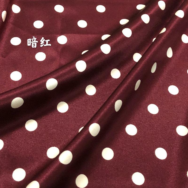 19 Momme Stretch Mulberry Silk Fabric Multi-Color Polka Dot Design Soft for DIY Sewing Summer Dress Shirt Cheongsam Fabric