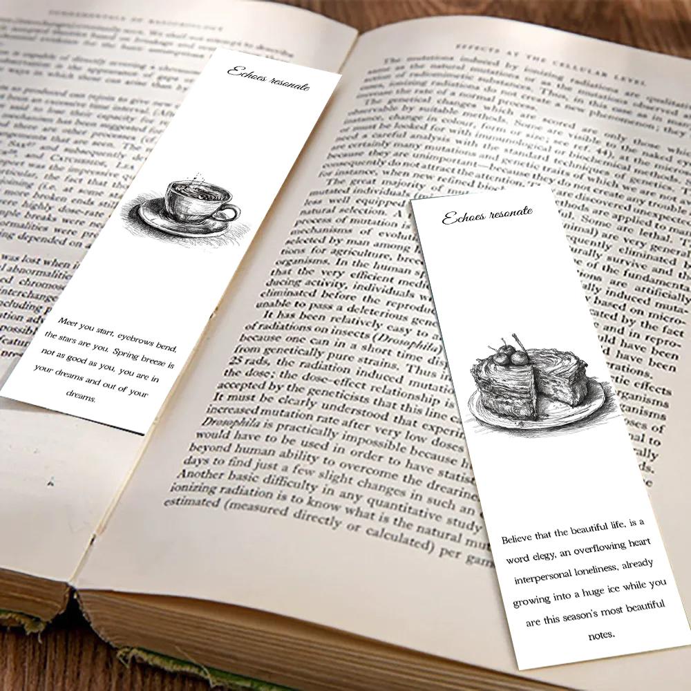 30PCS Echo resonance Bookmarks Self Improvement Personalized Aesthetic Living DIY  Promotional Luggage Skateboard Bookmark