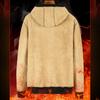Men's Hooded Lamb Velvet Autumn and Winter Sweater Solid Color Jacket Plus Velvet Thickened Clothes
