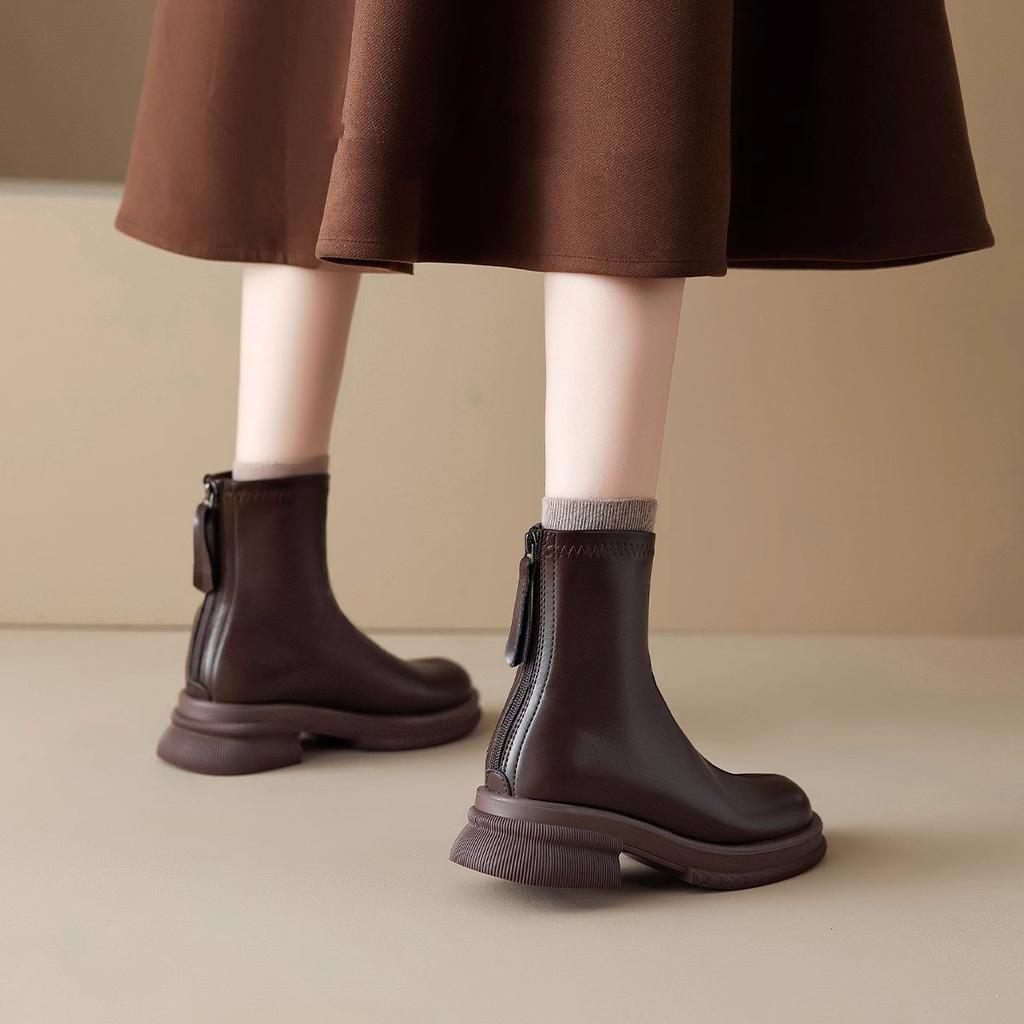 British style retro Martin boots women's autumn and winter 2025 new short boots summer leather versatile thick-soled thin boots