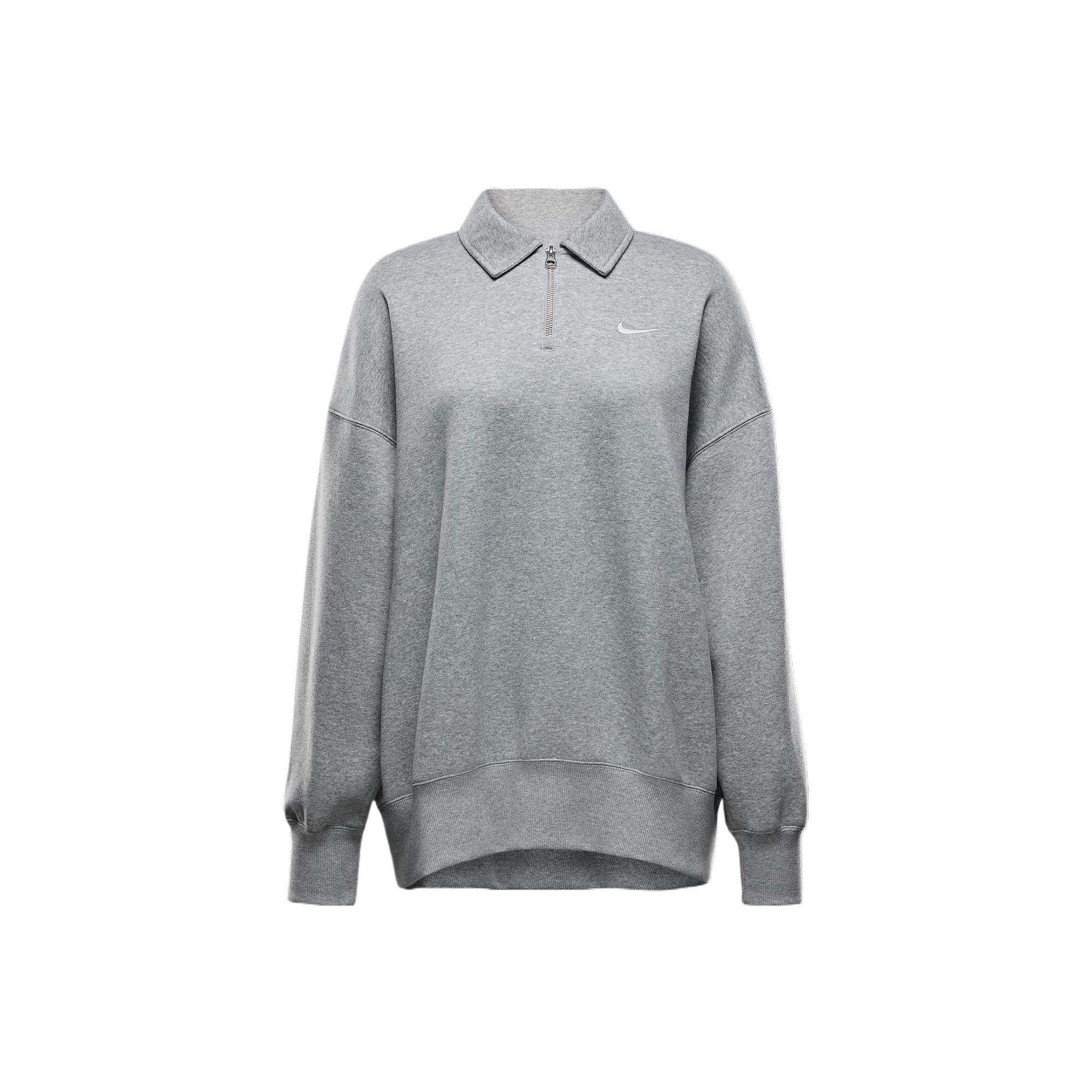

Nike Sportswear Phoenix Fleece Swoosh Long Sleeve Polo Shirt Women tops Dark-Gray FZ3207-063 L