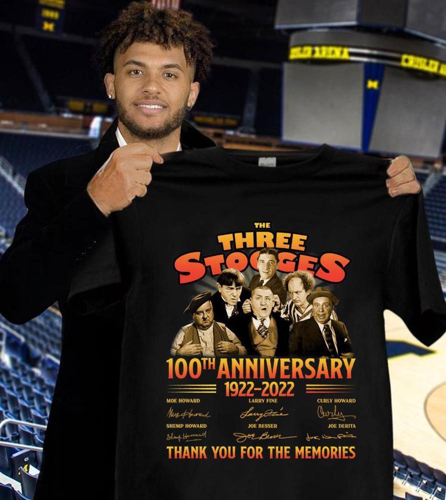 The Three Stooges Comedy Team 100th Anniversary Thank Memories T-shirt LI373 Unisex T-Shirt XL