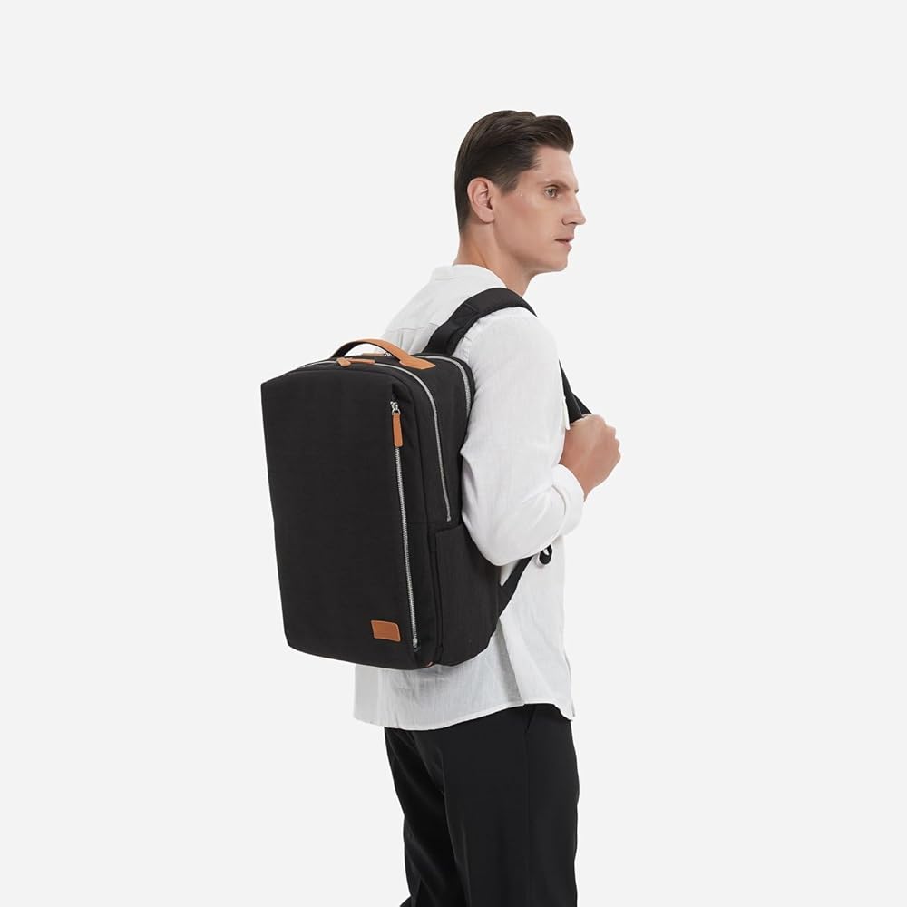 Zaino Smart Nordace Siena Pro 15 con Porta USB - Zaino per Laptop da 16 pollici, 20L, Zaino Quotidiano per Viaggi, Uso Quotidiano e Lavoro, Nero-Marrone, Stan