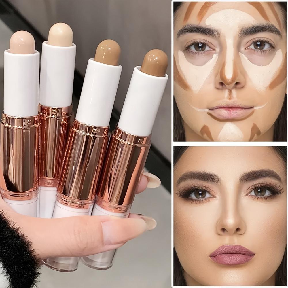 Stick contour à double extrémité pour le contour du nez, l'ombrage, la mise en valeur et l'amélioration du maquillage