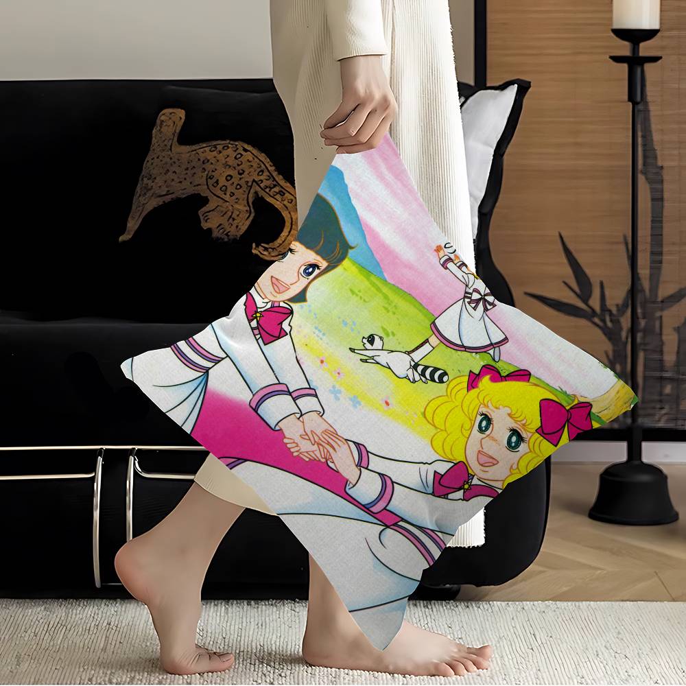 Japanese C-Candy Candy Office Cushion Pillowcase Car Cushion Cover45X45Cm Lumbar Pillowcase Sofa Pillowcover