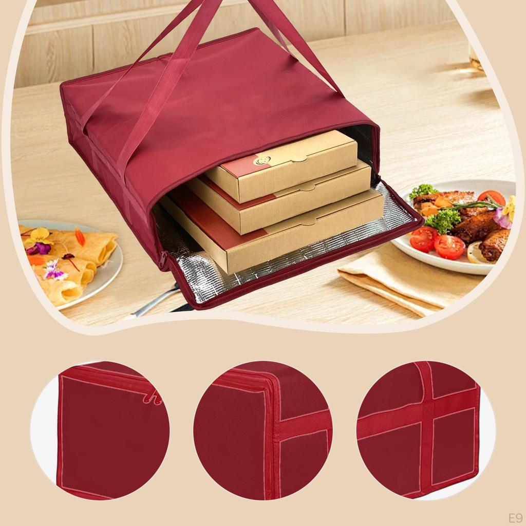 Tasche, Thermisch isolierte Transport-Pizza-Wärmetasche aus Vliesstoff mit verstärktem Griff
