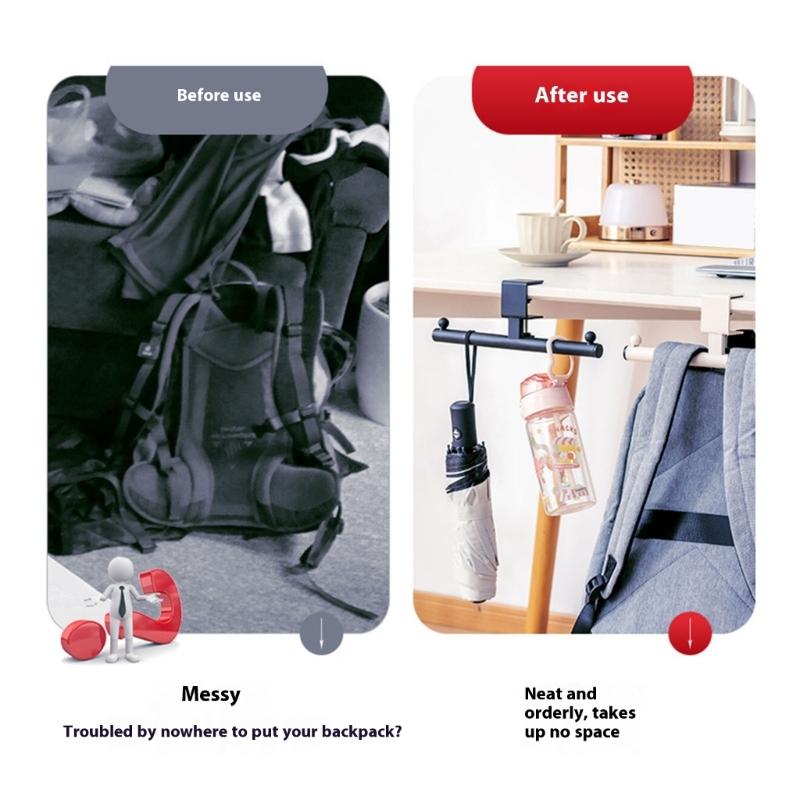 Adjustable Book Bag Hanger With Balanced Weight Distribution for Classrooms Home Office Storage