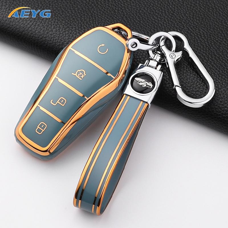 Tpu Car Key Case Cover Shell For Byd Song Plus Atto 3 Han Ev Tang Dm Qin Seal Dolphin Remote Fob Holder Keychain Accessories