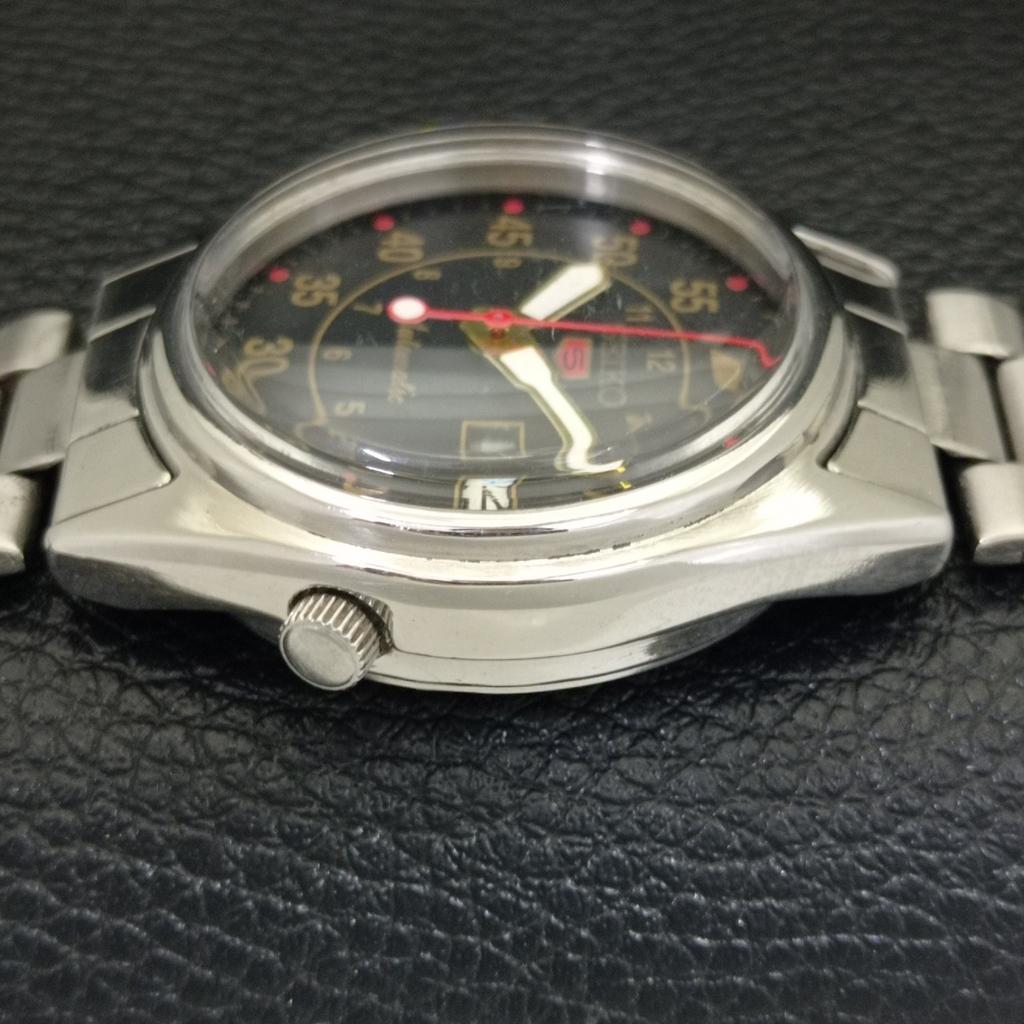 GENUINE VINTAGE SEIKO 5 AUTOMATIC JAPAN 7S26A MENS BLACK DIAL WATCH a702398-5 R124-a702398