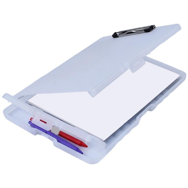 Multipurpose Document Case with Clipboard Water Resistant File Organiser Dustproof File Storage Case with Writing Boad