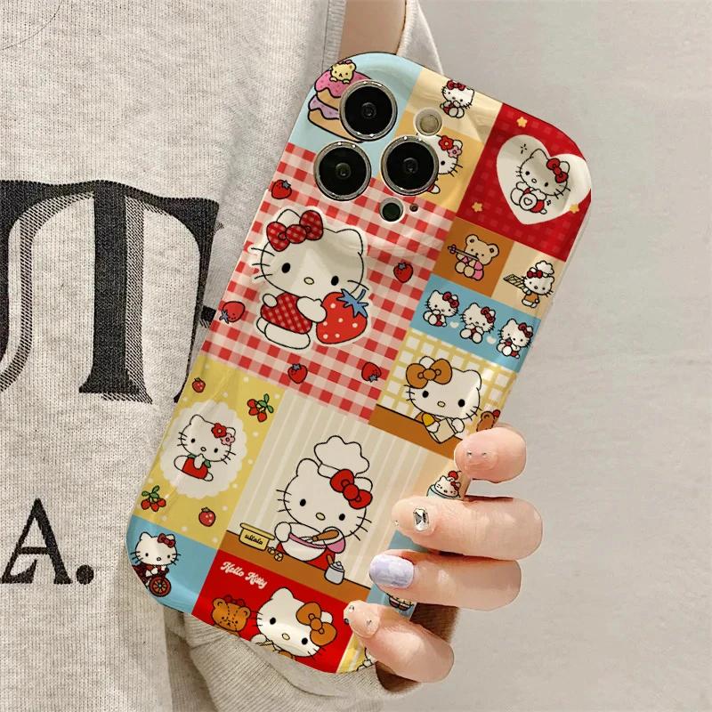 INS Kawaii Hello Kitty Casing For Xiaomi Redmi 15C 15 Note 15 Pro 14C 13C Note 14 13 12 Pro Plus A7 Pro 5G Trendy Phone Case
