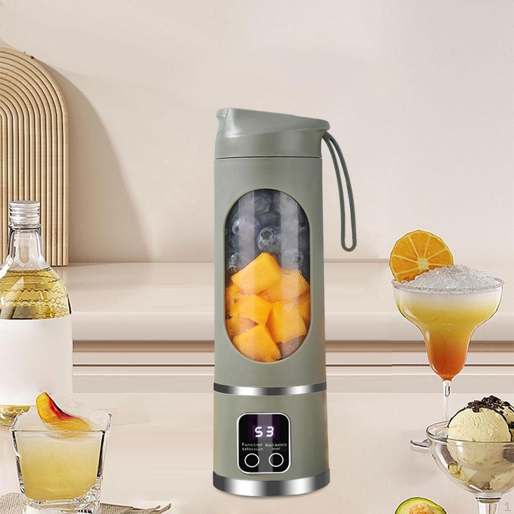 Tragbarer Mixer Elektrischer Entsafter 450ml Wiederaufladbarer Handheld Compact 12 Edelstahl Balde